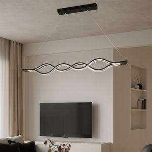 Pendul  Led Suspendat Fl002 Bk – 80×2W, 1025×80×530 Mm, 3000–6500K,