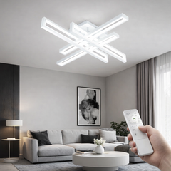 Lustra LED Alba 4 Brate, 212W, 3000-6500K, Telecomanda Inclusa, Model L77285/2+2