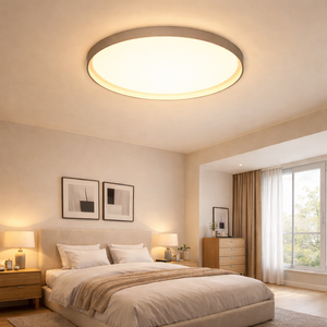 Plafoniera LED rotundă gri 42W, Ø370 mm, lumină reglabilă 3000K / 4500K / 6500K