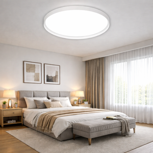 Plafoniera LED rotunda alba 96W, Ø460 mm, lumină reglabilă 3000K / 4500K / 6500K