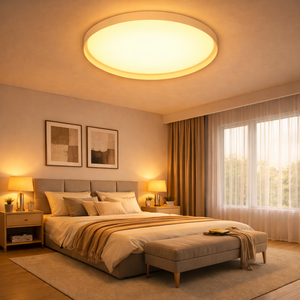 Plafoniera LED rotundă albă 42W, Ø370 mm, lumină reglabilă 3000K / 4500K / 6500K