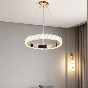 Lustra LED cerc rotund aurie 108W cu telecomanda 75306