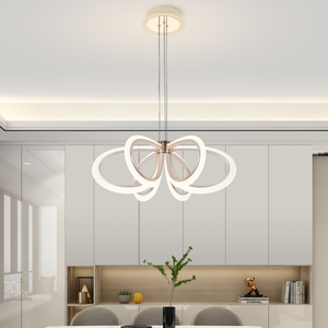 Lustra LED auriu 144W cu telecomanda design modern F2808-6X-GD