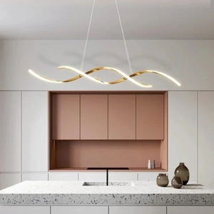 Lustra LED liniara aurie 76W cu telecomanda 950 mm 8356