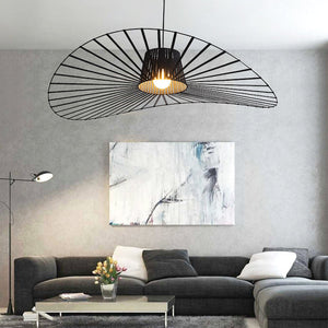 Pendul LED rustic metal Ø600×H200 mm cu bec E27