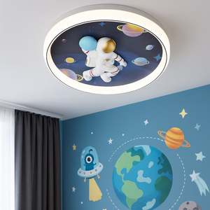 Plafoniera Led Albastra Cu Astronaut 96W Cu Telecomanda – Iluminare
