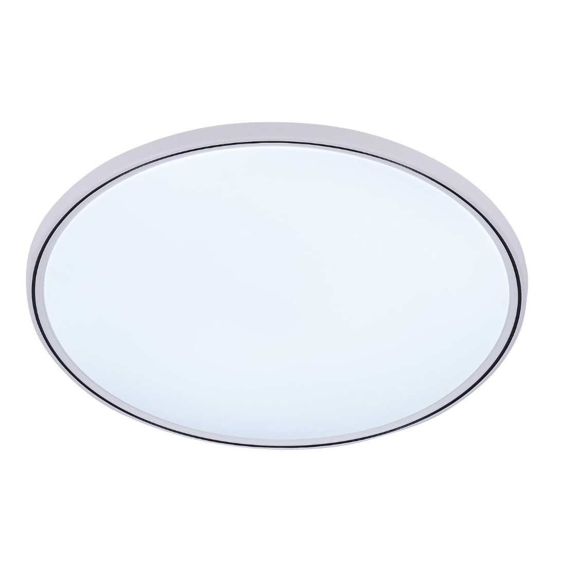 Plafoniera LED ML-003/460WH+BK 45W, rotunda alba cu contur negru si lumina rece 6500K, ideala pentru zone de dining moderne.