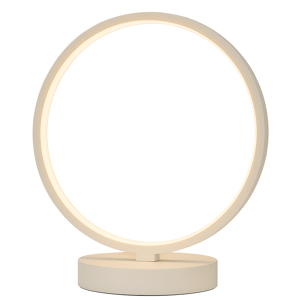 Veioza LED alba circulara 30W cu lumina reglabila in 3 trepte adauga stil modern si lumina uniforma in livingurile minimaliste si elegante.