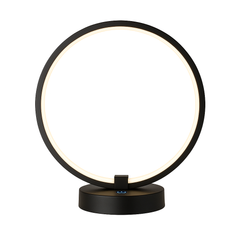 Veioza LED circulara neagra 30W cu lumina reglabila in 3 trepte adauga un accent modern si elegant in livingurile contemporane si minimaliste.