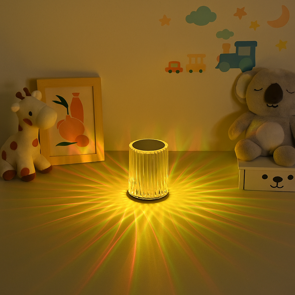 Veioza ML-1041 cristal portabila RGB camera copii