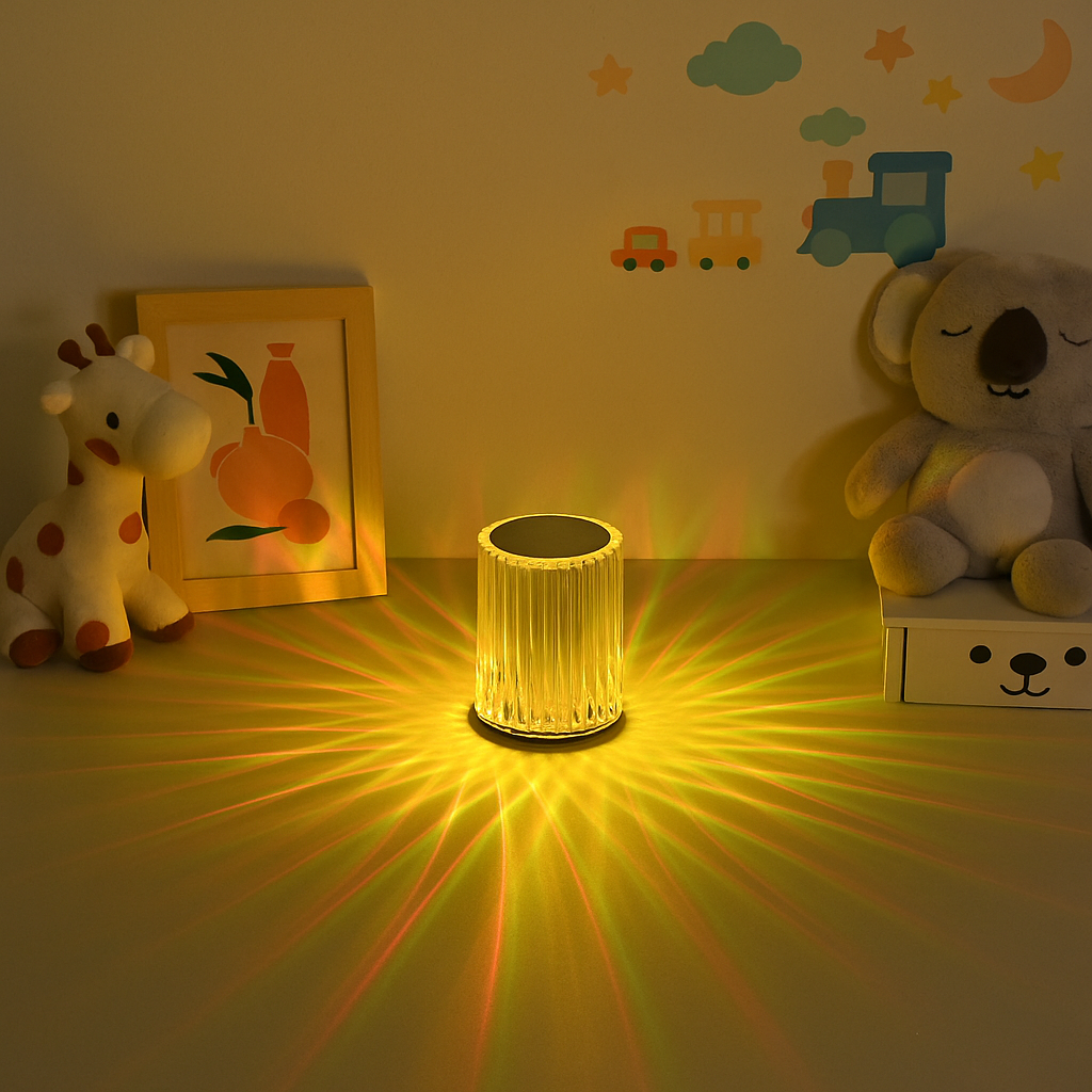 Veioza ML-1041 cristal portabila RGB camera copii