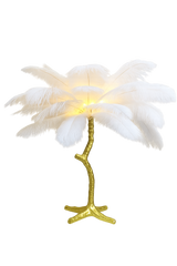 Veioza A888-3T rotunda aurie cu pene PNG