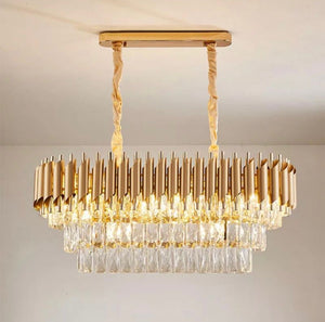 Candelabru cristal oval auriu – model 9001/800×300FG
