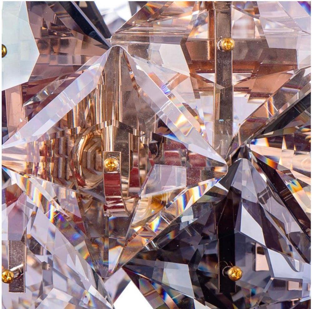 Aplica perete cristal 89005/2 FG, lumina ambientala luxoasa pentru zona bar moderna