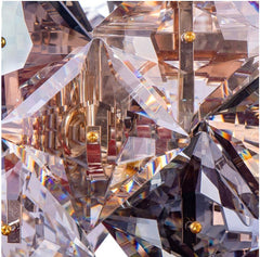 Aplica perete cristal 89005/2 FG, lumina ambientala luxoasa pentru zona bar moderna