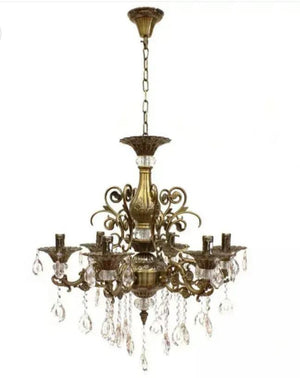 Candelabru Cristal Bronz 2260/6 cu 6 Brate E14