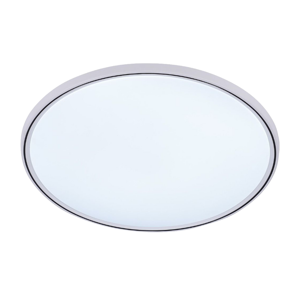 Plafoniera LED rotunda 460mm alb-negru, 96W, lumina rece 6500K, design modern pentru bucatarie, baie sau birou