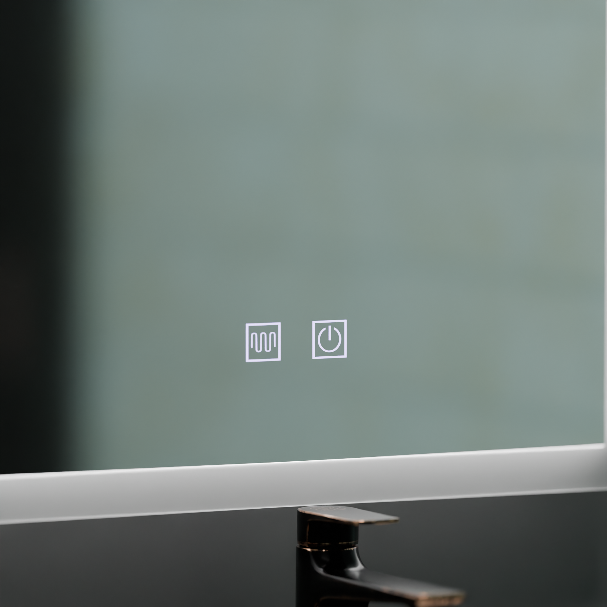 Oglinda smart LED verticala 45x60 cm cu bordura acrilica luminoasa si functie anti-abur pentru baie moderna