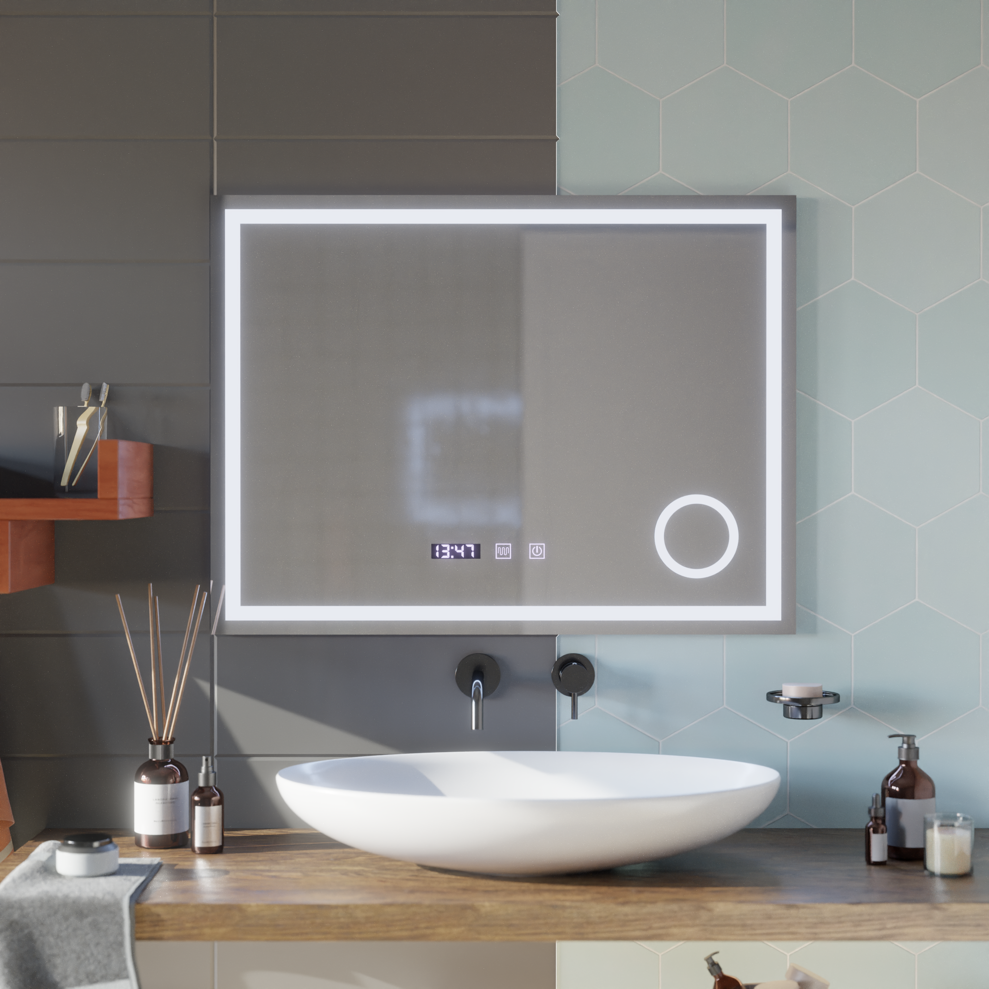 Oglinda smart LED Vision Pro cu LUPA si dezaburire