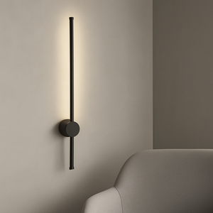 Aplica LED liniara metalica neagra 20W 600mm lumina ajustabila