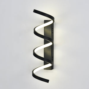 Aplica LED negru aluminiu 48W forma compacta 430mm 3 culori