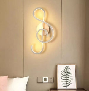 Aplica LED alba metalica forma cheie sol Ø350 44W 3 culori