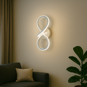 Aplica LED LUBAN infinity alba 40W, 300×110mm