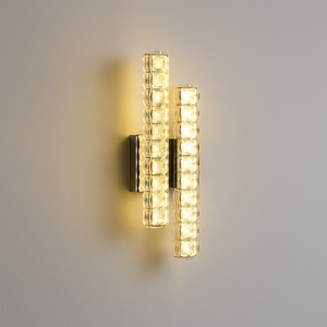 Aplica LED verticala cristal metal 20W cu telecomanda 350mm 3 culori