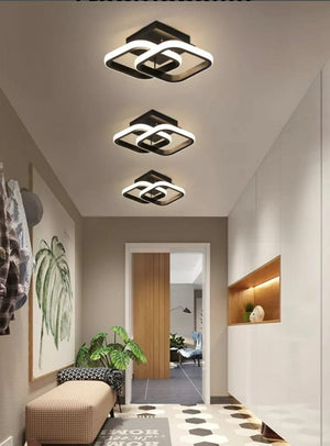 Lustra LED neagra doua patrate 36W reglabila 7139 BK