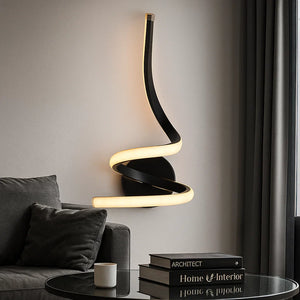 Aplica LED neagra verticala metal Ø190×360mm 17W 3 culori