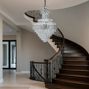 Candelabru rotund cristal argintiu inaltime 900 mm 8650/600×900