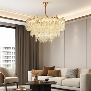 Candelabru cristal rotund auriu 80 cm model 5520/800FG