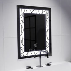 Oglinda LED 60x80 cm cu touch, design modern si iluminare eficienta, ideala pentru bai si dormitoare contemporane.
