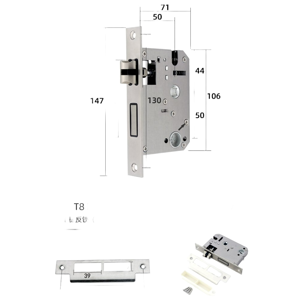 Incuietoare inteligenta argintie cu amprenta cod card cheie si app