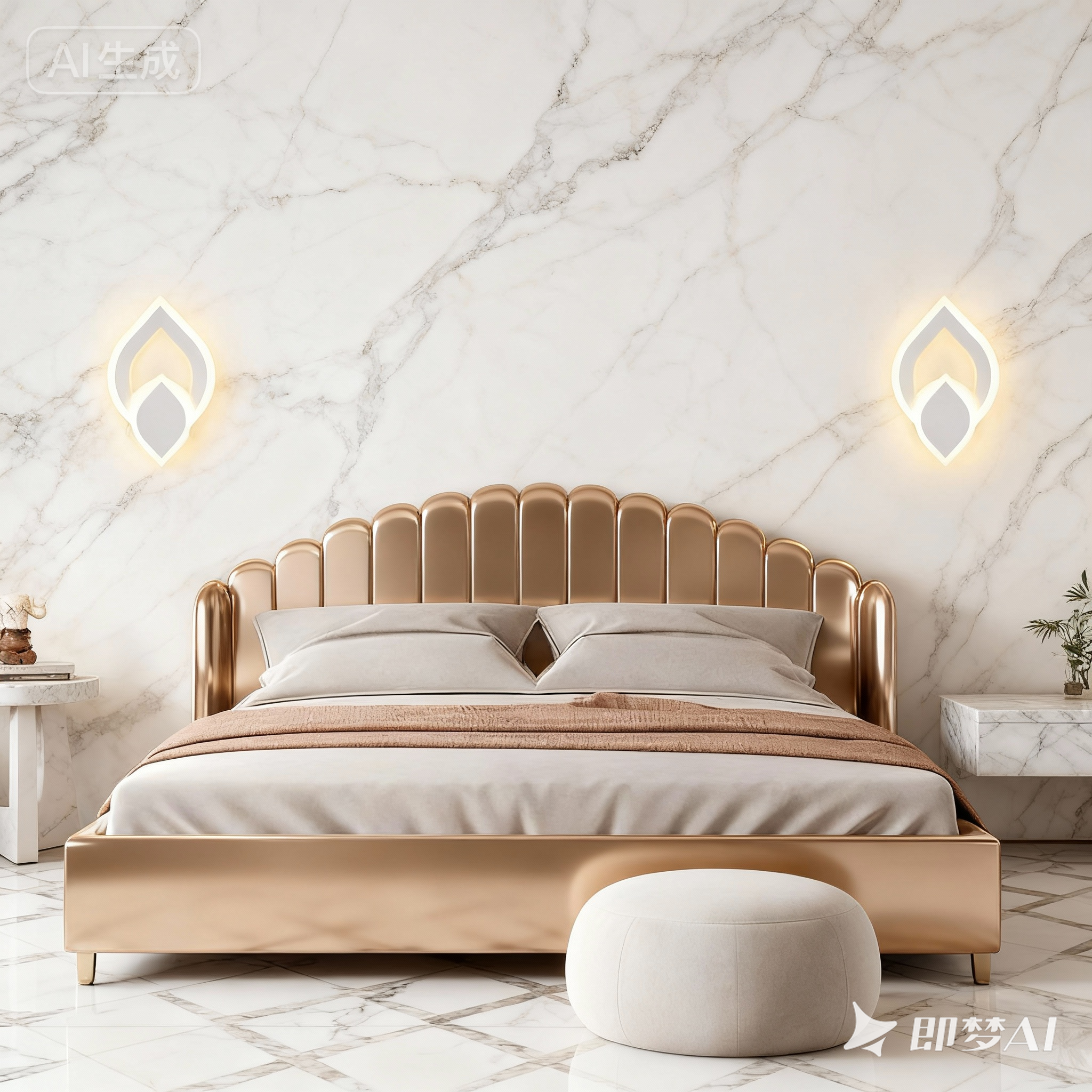 Aplica LED dreptunghiulara LUBAN Essence 250mm, montata in dormitor modern, lumina reglabila 20W pentru ambient calm