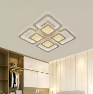 Lustra LED patrata 104W 8022/4WH cu telecomanda