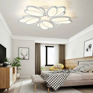 Lustra LED florala alba 8101-5 110W cu telecomanda