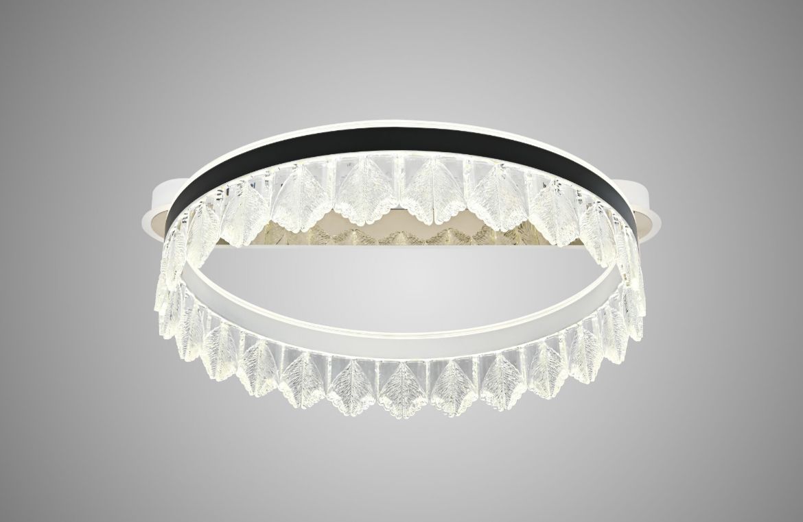 lustra LED alb negru si auriu 55009/500 WH+BK+TIGD cu telecomanda