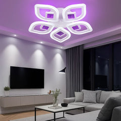 Lustra LED rotunda 8737/5 100W cu lumina reglabila si telecomanda, ideal a pentru livinguri moderne care necesita lumina puternica