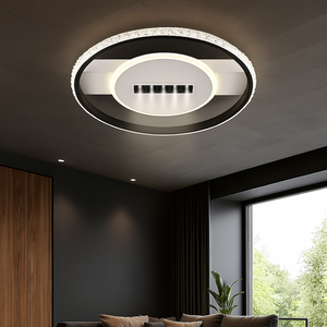 Lustra LED 9334/3 alb negru rectangulara 91W cu telecomanda