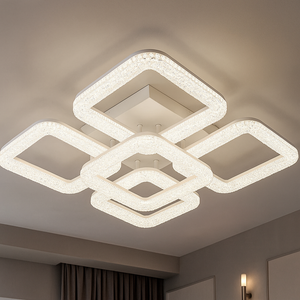 Lustra LED Patrata 7276 160W Alb cu Telecomanda