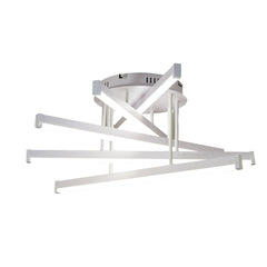 Lustra LED moderna 120W alb mat cu lumina reglabila si telecomanda, potrivita pentru iluminarea eficienta si eleganta a unui birou modern