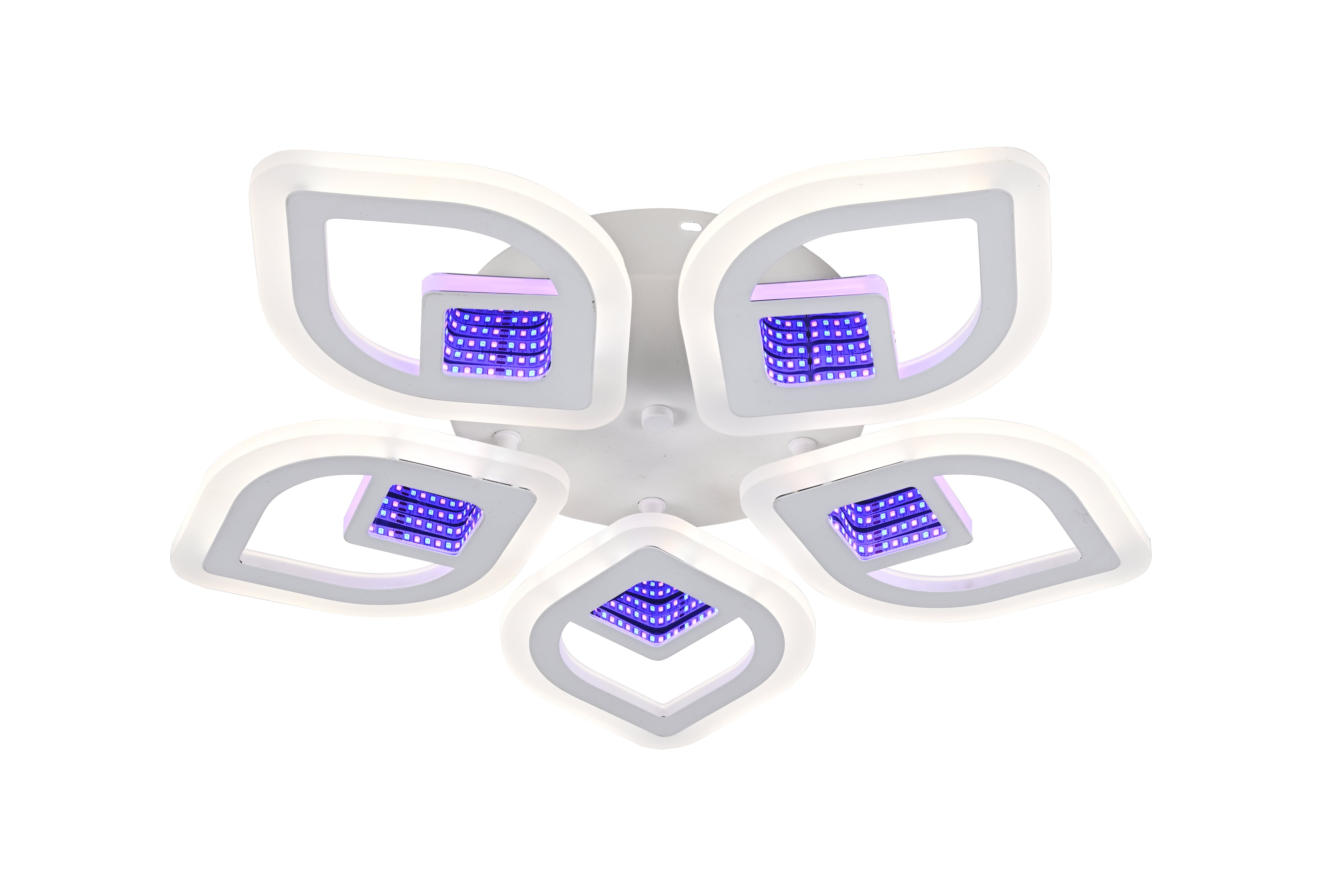 Lustra LED rotunda 8737/5 100W cu lumina reglabila si telecomanda, ideal a pentru livinguri moderne care necesita lumina puternica